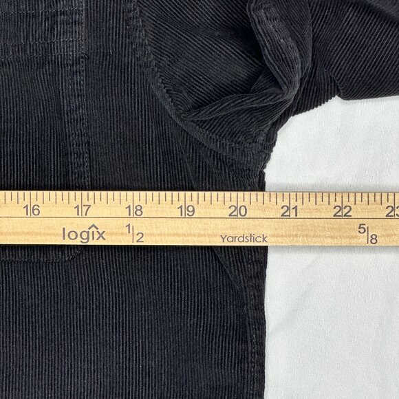 Buck Mason Corduroy Shirt Men's Medium Black Long Sleeve Front Pocket - Picture 8 of 11